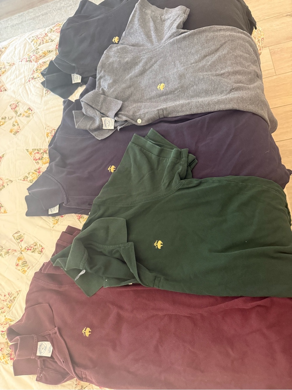 Brooks Brothers Kids Polo Pack in Burgundy, Forest Green, Navy, Gray, and Black